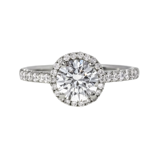 Halo Engagement Ring Round Lab Diamond - 1.00ct