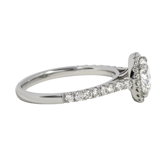 Halo Engagement Ring Round Lab Diamond - 1.00ct