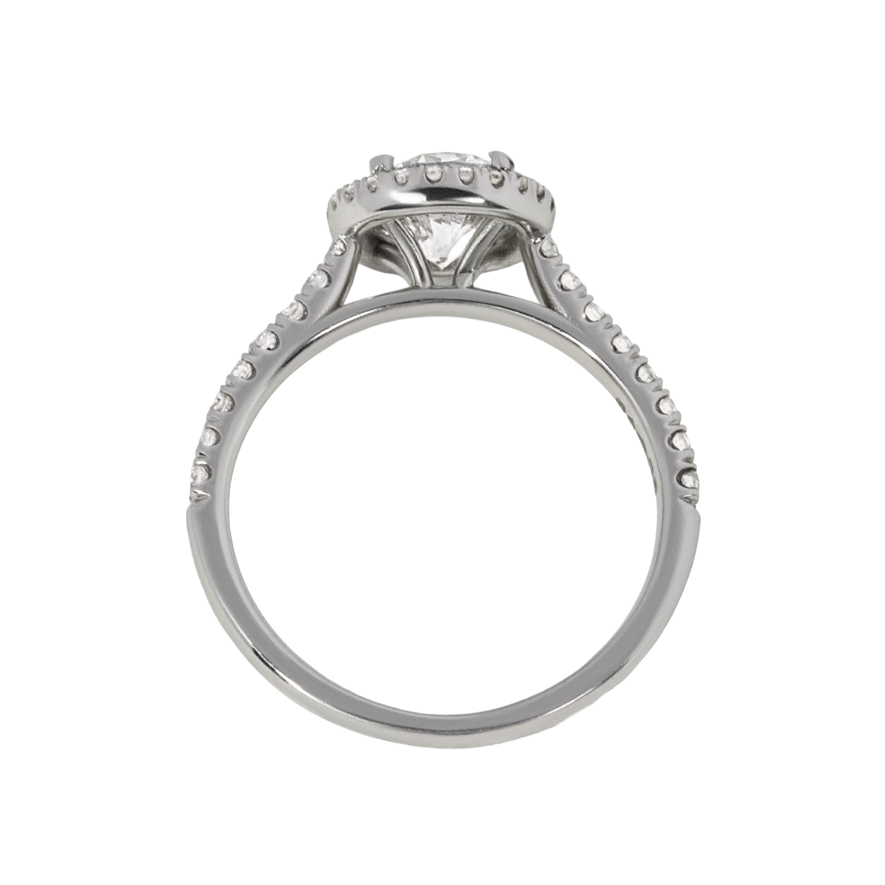 Halo Engagement Ring Round Lab Diamond - 1.00ct