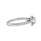 Round Halo White Gold Engagement Ring - 0.30ct