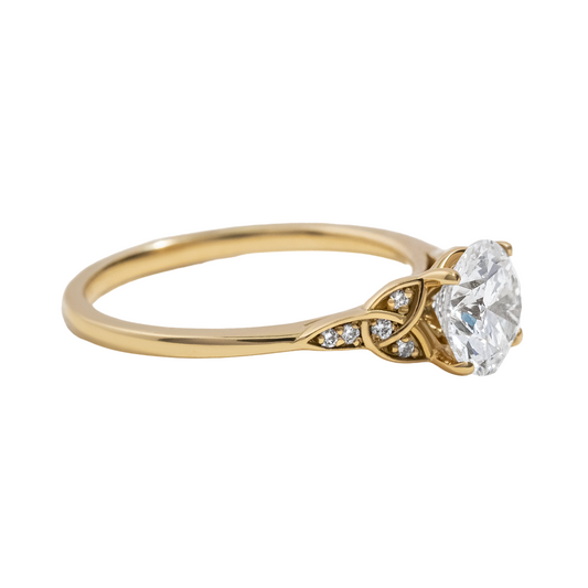 Celtic Song Engagement Ring Round Lab Diamond - 1.20ct