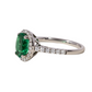 Oval Emerald Halo Engagement Ring 1.00ct