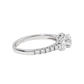 0.74 Carat Round Diamond Trilogy Engagement Ring