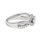 Cushion Entwined Halo Diamond Engagement Ring 0.51ct