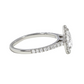 Pear Diamond Halo Lab Grown Engagement Ring 0.71ct