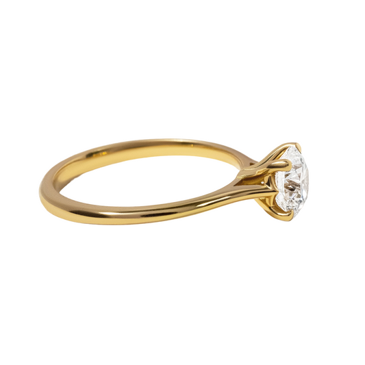 Round Diamond Yellow Gold Solitaire Ring- 1.00ct